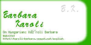 barbara karoli business card